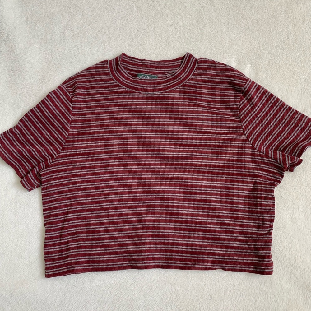 Cropped Striped T-Shirt